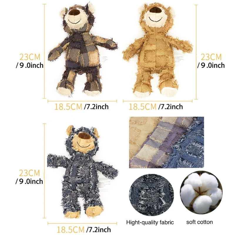 Squeaky Teddy Bear Dog Toy β Fun & Dental Care - Pup Confort Store