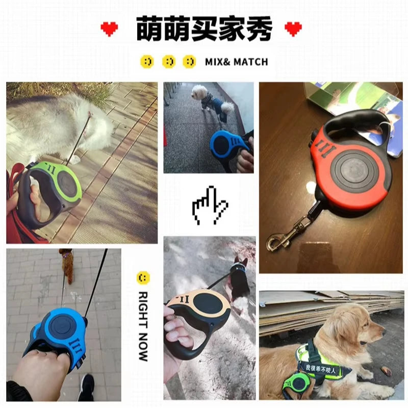3m 5m Dog Leash Strong Nylon Puppy Lead For Small Medium Large Dogs Cats Automatic Retractable Durable Yorkshire Pet Supplies - Pup Confort Store