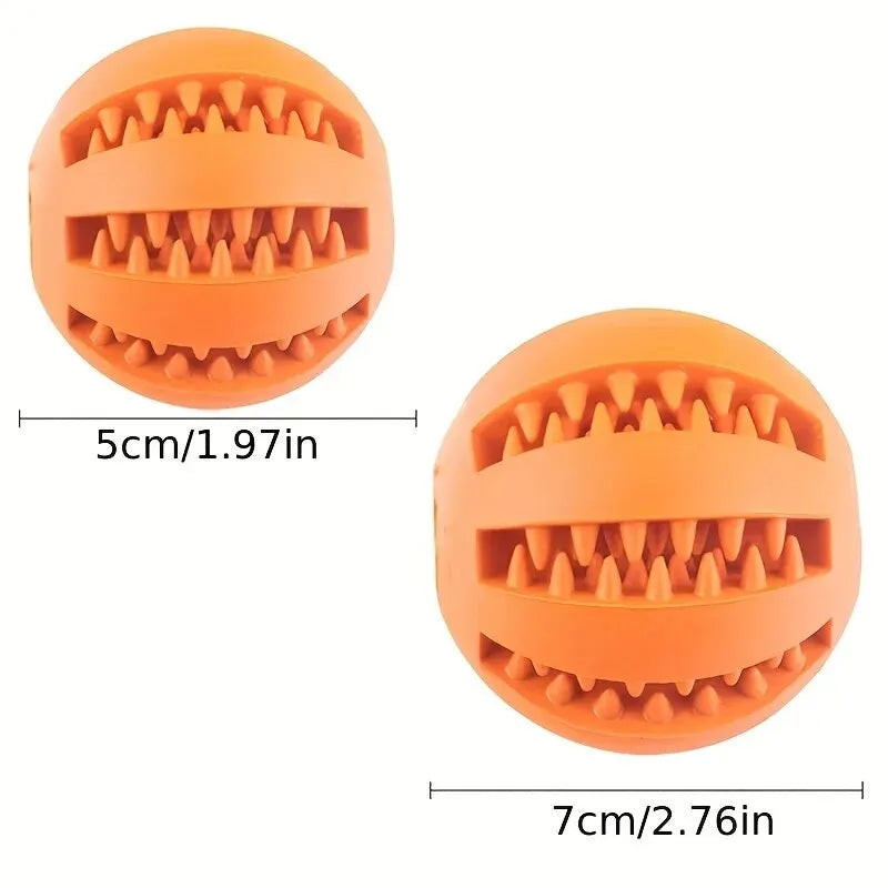 Dog Toy Ball, Nontoxic Bite Resistant Toy Ball for Pet Dogs Puppy Cat, Dog Pet Food Treat Feeder Chew Tooth Cleaning Ball - Pup Confort Store