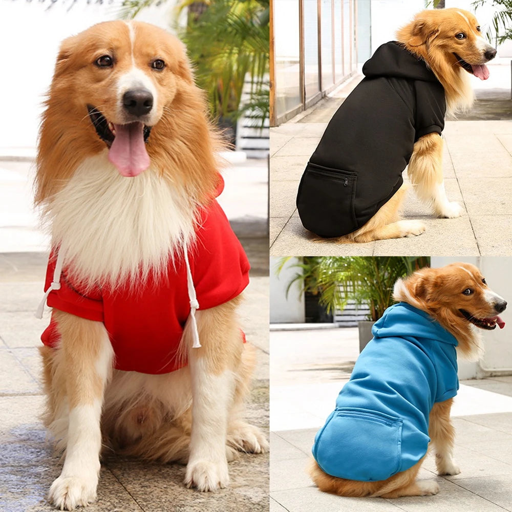 Dog Hoodies Fall Dog Puppy Sweatshirt Soft Warm Sweater Winter Hooded Clothes for Small Medium Large Dogs Cats - Pup Confort Store