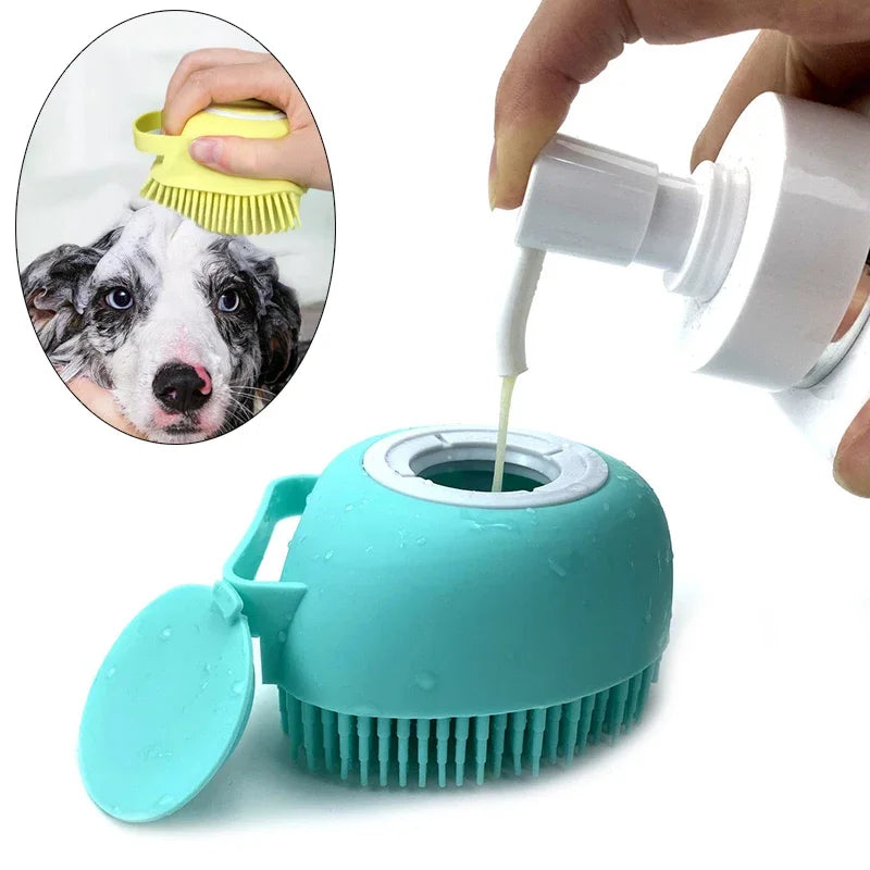 Silicone Pet Bath Brush – Gentle, Soapy & Fun Wash - Pup Confort Store