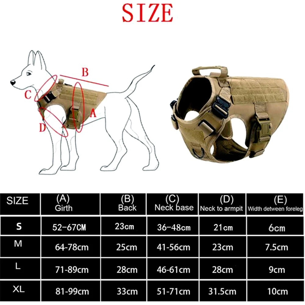 Tactical Dog Harness & Leash Set β Built for Control & Adventure - Pup Confort Store