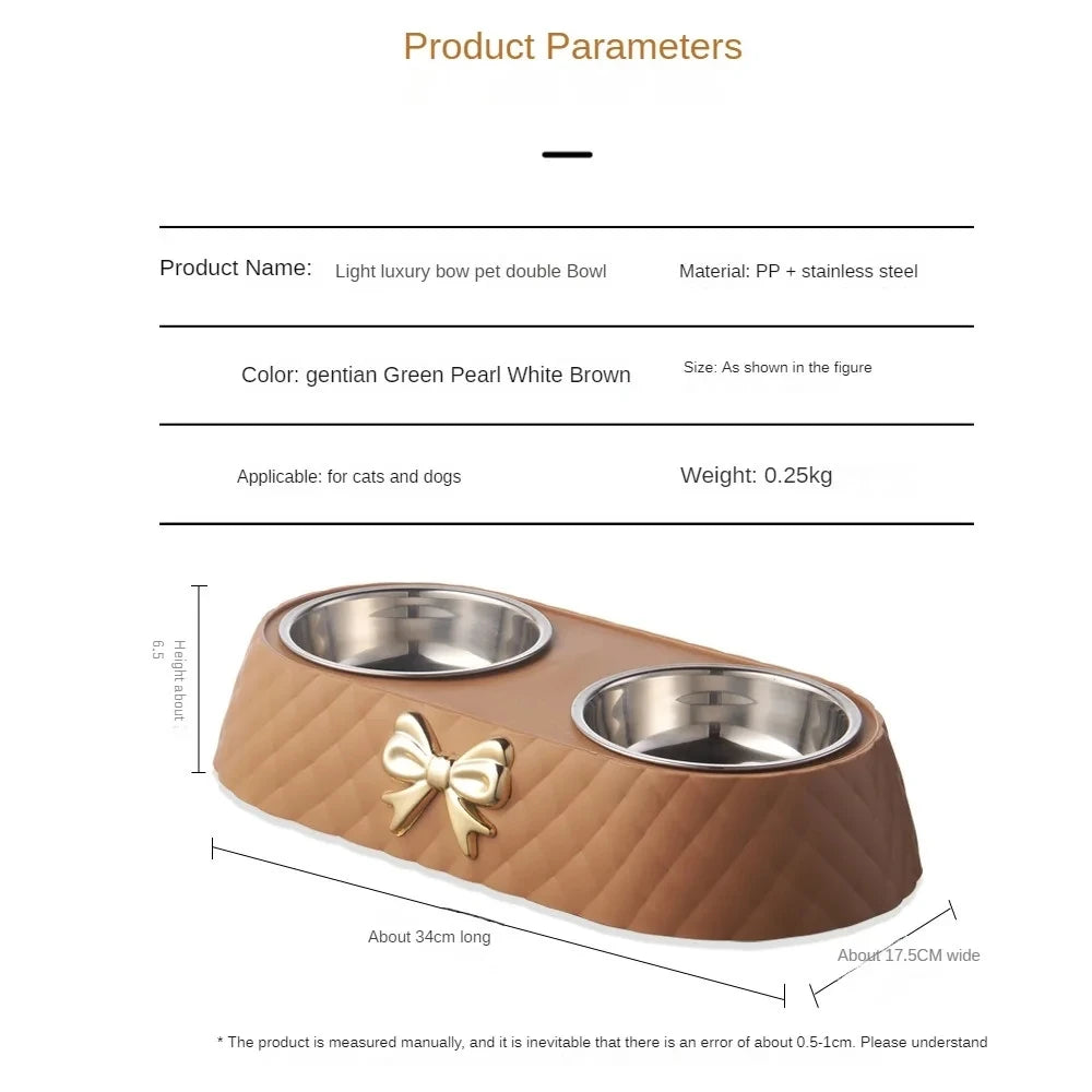 Elegant Double Pet Bowl β Stylish, Practical, Easy to Clean - Pup Confort Store