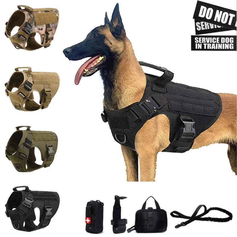 Tactical Dog Harness & Leash Set β Built for Control & Adventure - Pup Confort Store