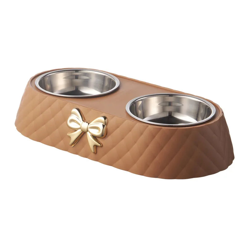Elegant Double Pet Bowl – Stylish, Practical, Easy to Clean - Pup Confort Store