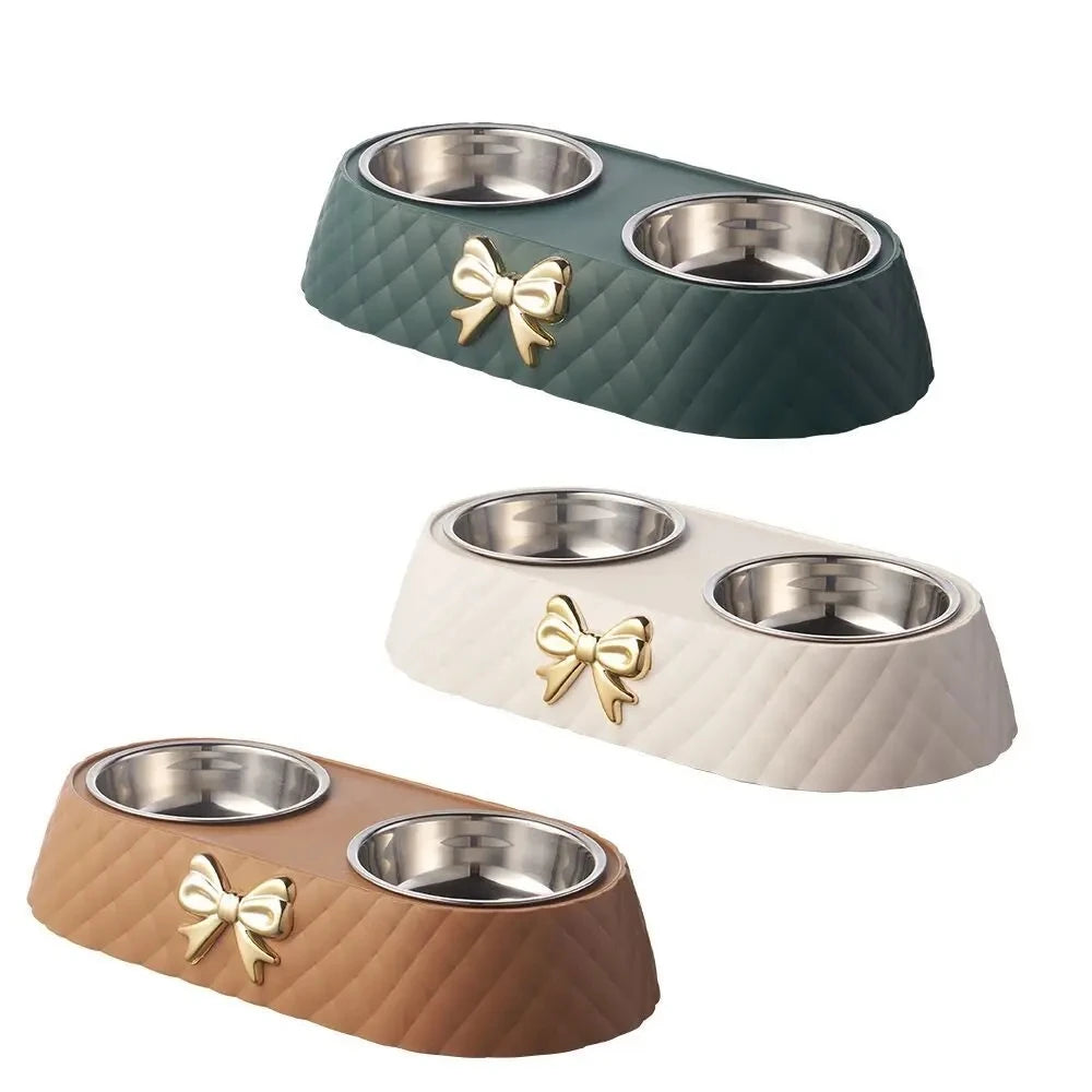 Elegant Double Pet Bowl – Stylish, Practical, Easy to Clean - Pup Confort Store