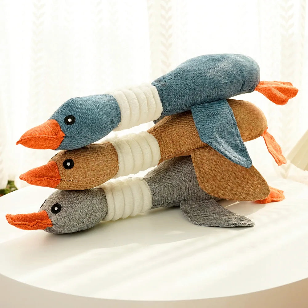 Squeaky Goose Plush Dog Toy – Fun & Dental Relief - Pup Confort Store
