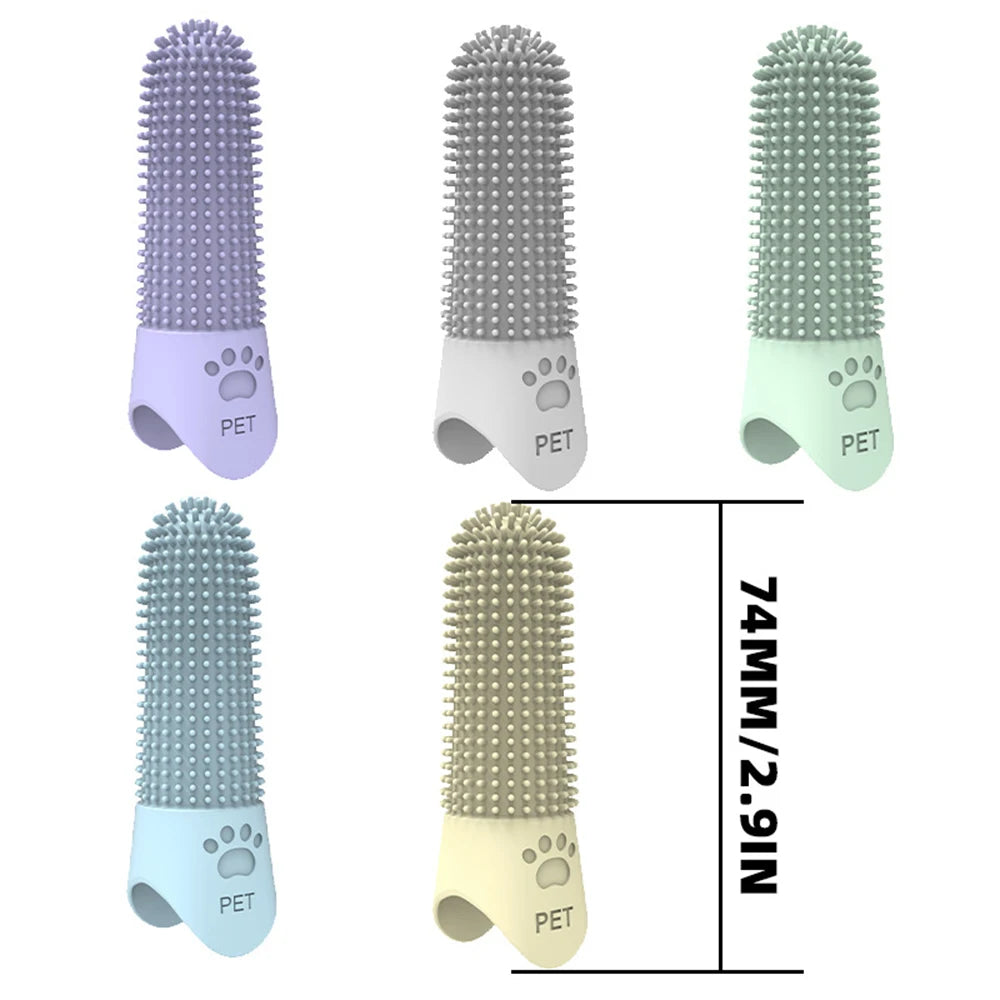 Pet Finger Toothbrush – Gentle Tartar Remover for Cats & Dogs - Pup Confort Store