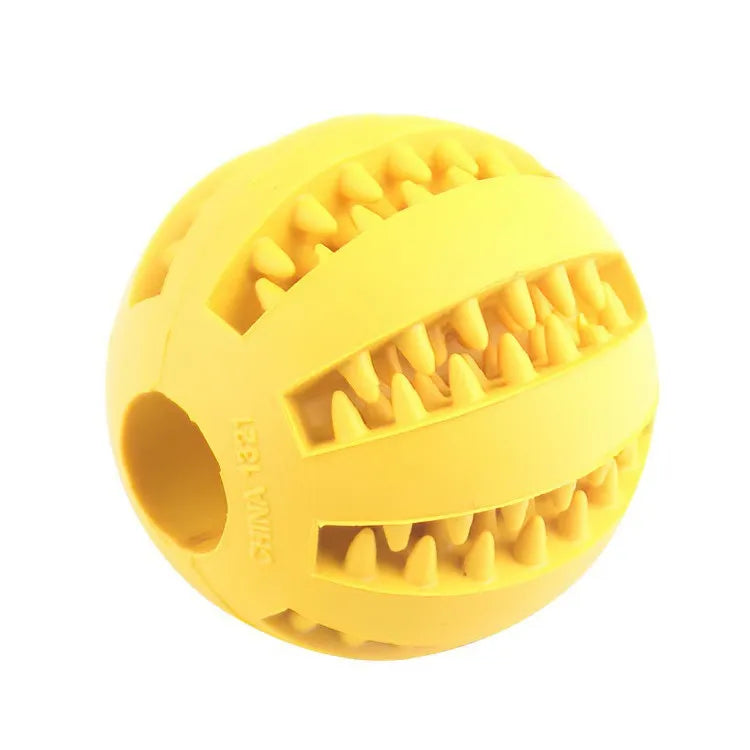 Dog Toy Ball, Nontoxic Bite Resistant Toy Ball for Pet Dogs Puppy Cat, Dog Pet Food Treat Feeder Chew Tooth Cleaning Ball - Pup Confort Store