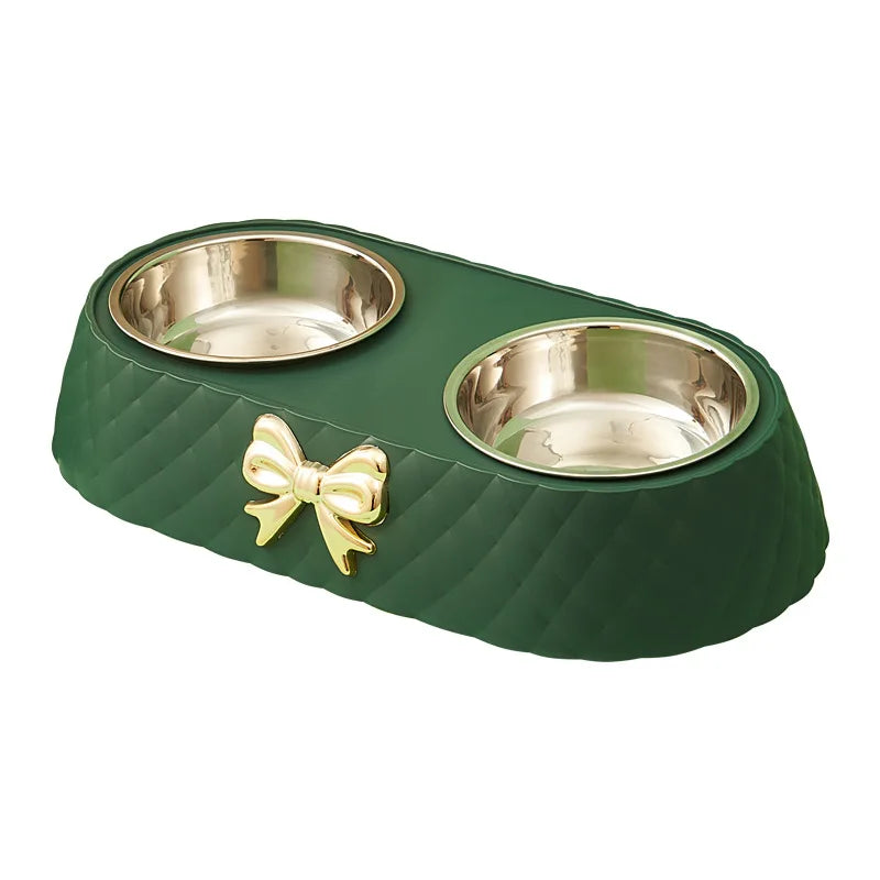 Elegant Double Pet Bowl – Stylish, Practical, Easy to Clean - Pup Confort Store