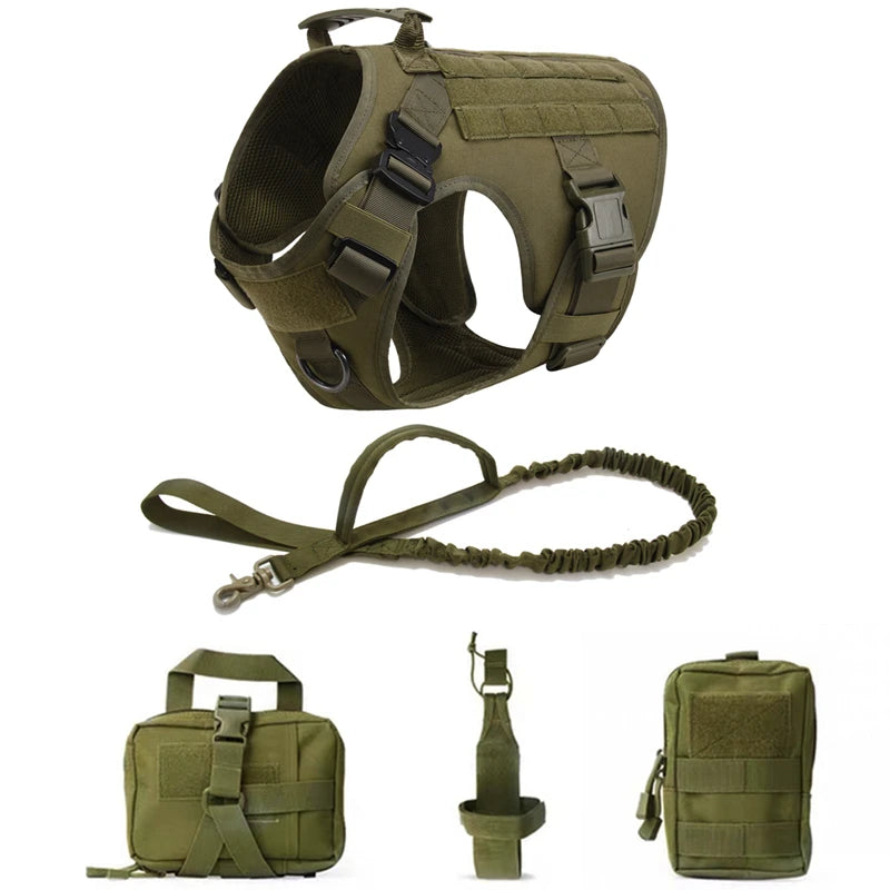 Tactical Dog Harness & Leash Set – Built for Control & Adventure - Pup Confort Store