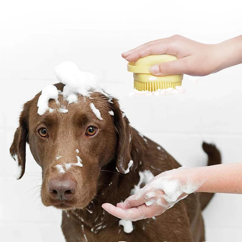 Silicone Pet Bath Brush – Gentle, Soapy & Fun Wash - Pup Confort Store