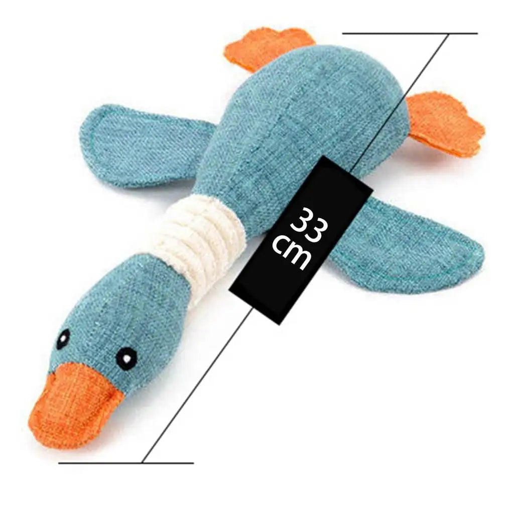 Squeaky Goose Plush Dog Toy – Fun & Dental Relief - Pup Confort Store