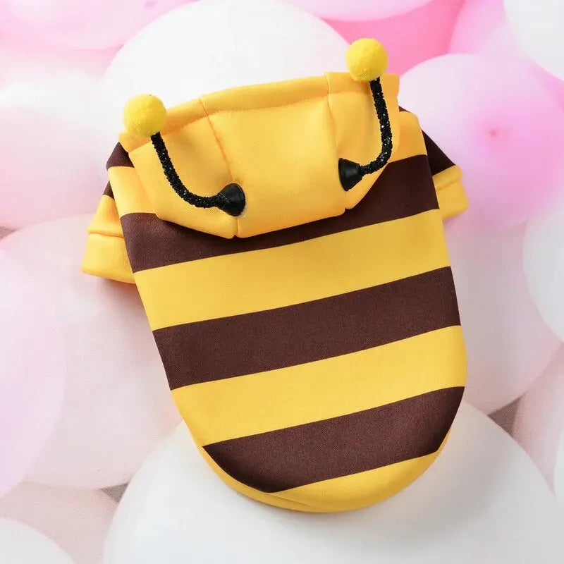 1PCS Dog Clothes For Autumn And Winter Schnauzer Teddy Small Puppy Cat Pet Hoodie Bee Transformation Suit - Pup Confort Store