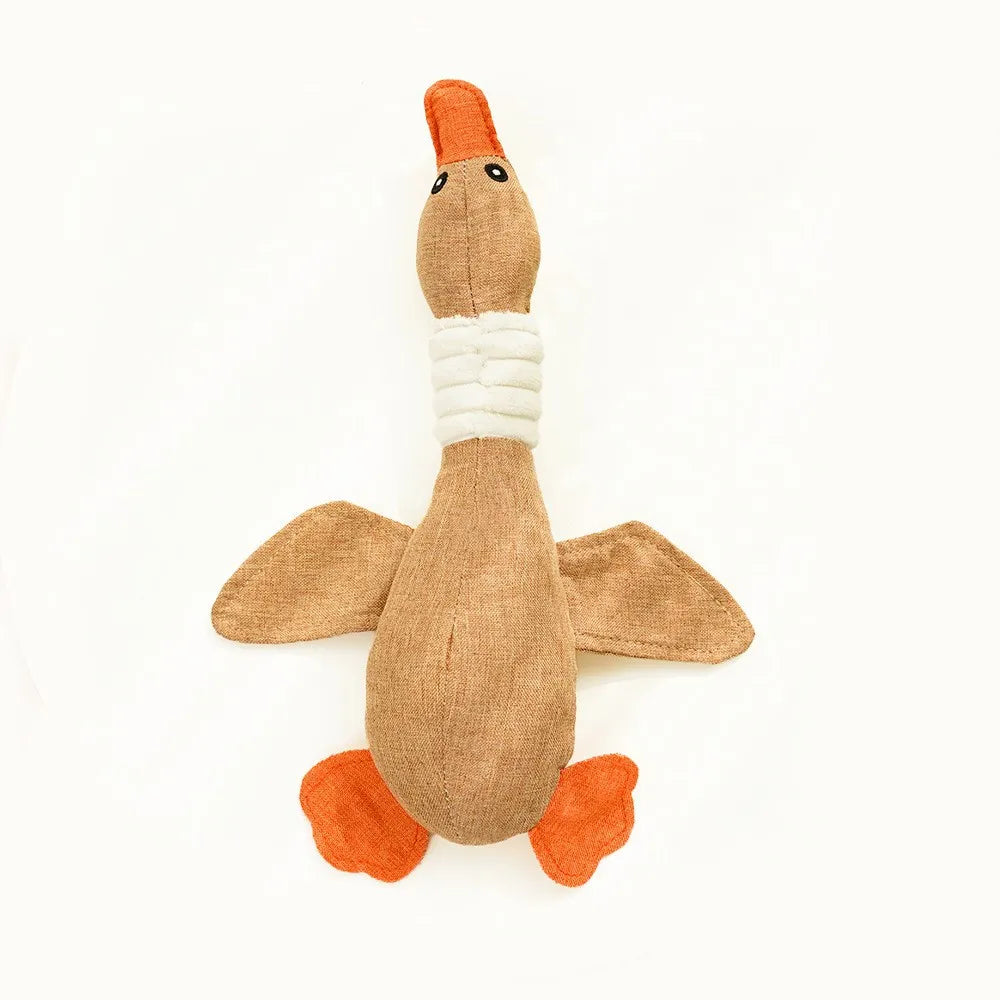 Squeaky Goose Plush Dog Toy – Fun & Dental Relief - Pup Confort Store