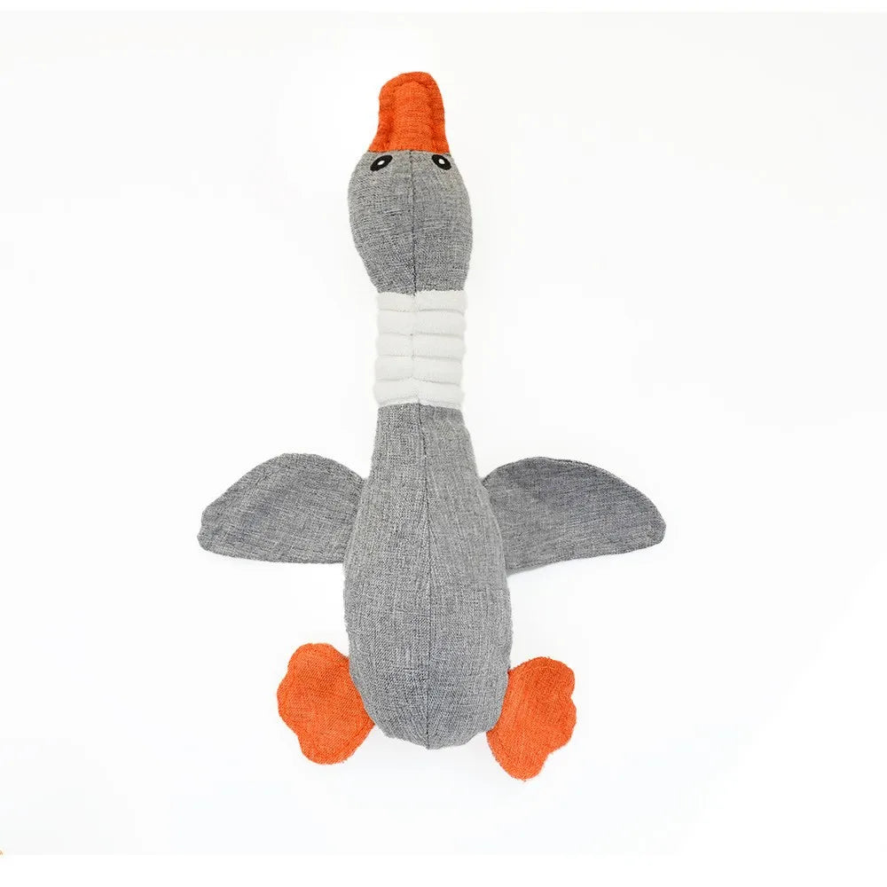 Squeaky Goose Plush Dog Toy – Fun & Dental Relief - Pup Confort Store