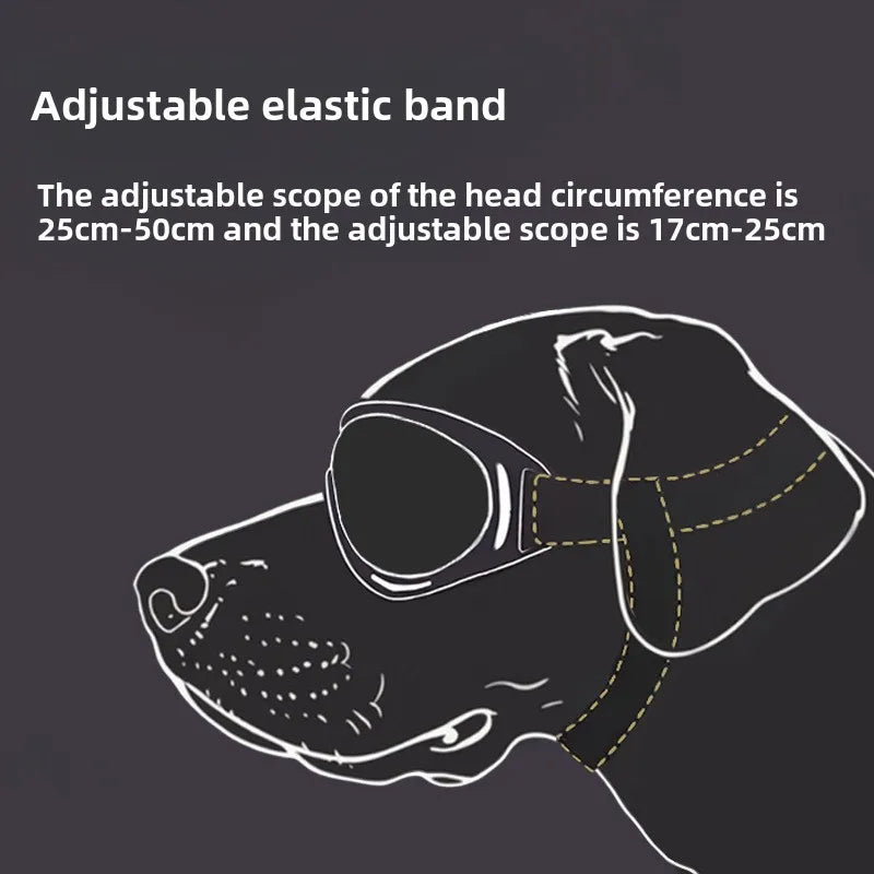 All-Black Adjustable Dog Goggles – UV Protection & Style - Pup Confort Store